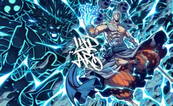 Anime one piece lydart_mclo enel sparks teeth lightning Custom Gaming Mat Desk - Image 1