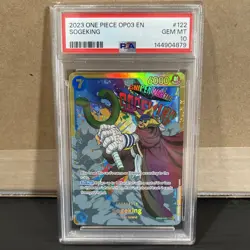 2023 One Piece OP03-122 SEC Sogeking English PSA 10 Gem Mint - Image 1