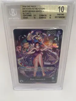One Piece Boa Hancock op07-038 Alt Art Leader BGS 10 PRISTINE Parallel - Image 5