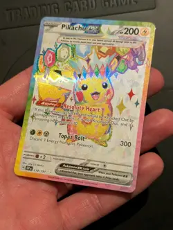 Pokemon TCG Sv08: Surging Sparks Pikachu EX Holo Card 219/191 - Image 2