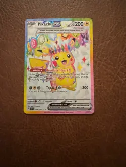 Pokemon TCG Surging Sparks Pikachu EX Card 219/191 : Perfect Condition - Image 1
