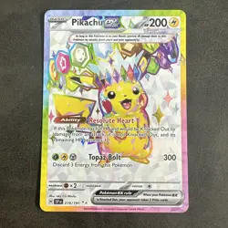 Pikachu EX Holo Pack 219/191 Sv08 Surging Sparks Mint Condition Pokemon TCG - Image 1