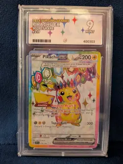 Pokemon Pikachu EX Graded Card 219/191 Ace 9 Slab, Surging Sparks, TCG - Image 1