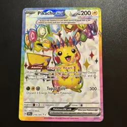 Pokemon Pikachu TCG Surging Sparks EX Card 219/191 Near Mint Condition - Image 1