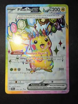 Pokemon TCG Surging Sparks Pikachu EX 219/191 NM Condition Secret Rare - Image 1