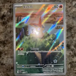 Pokemon TCG Victini SVP 208 Full Art Illustration Black Star Promo Rare Holo - Image 1