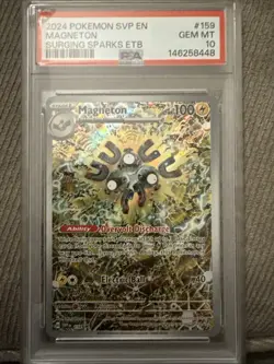 2024 Pokemon SVP EN Magneton Surging Sparks ETB #159 PSA 10 Gem Mint! - Image 1