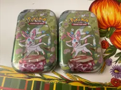 BRAND NEW-Pokemon TCG Prismatic Evolutions Mini Tins-Sylveon Art-SET OF 2 - Image 1
