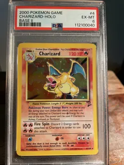 2000 Pokemon - PSA 6 Charizard Base Set 2 - Holo #4 - Pokemon Game - Image 1