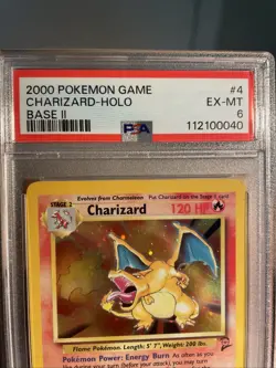 2000 Pokemon - PSA 6 Charizard Base Set 2 - Holo #4 - Pokemon Game - Image 2