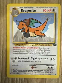 Pokemon - Dragonite 5 Black Star Promo Movie Pokemon Card MP - Image 1