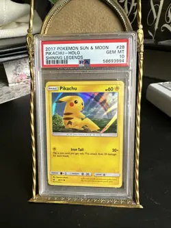 Pikachu 28/73 Shining Legends Holo Pokemon PSA 10 GEM MINT - Image 1