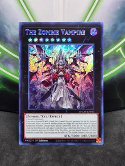 Yugioh The Zombie Vampire BACH-EN045 Secret Rare 1st Edition NM - Image 1