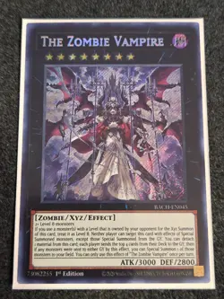 Yugioh TCG The Zombie Vampire Battle of Chaos 1st Edition BACH-EN045 Secret Rare - Image 1