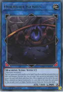 Yugioh Qliphort Genius EXFO-EN095 Rare NM - Image 1