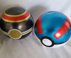 Lot Of 4 Empty Pokemon Pokeball Tins TCG Premier Luxury Poke Ball Black Gold - Image 3