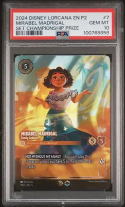 2024 DISNEY LORCANA EN P2-PROMO #7 MIRABEL MADRIGAL - FAMILY GATHERER PSA 10 - Image 1