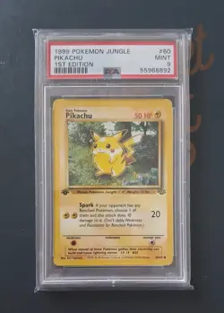 1999 Pokemon Jungle 1st Edition Pikachu Card #60 Gem Mint PSA 9 - Image 1