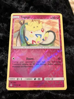 Togepi 136/214 NM Reverse Holo Cute Egg Unbroken Bonds Pink Fairy Pokemon Card - Image 2