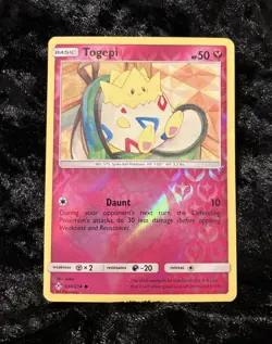 Togepi 136/214 NM Reverse Holo Cute Egg Unbroken Bonds Pink Fairy Pokemon Card - Image 3
