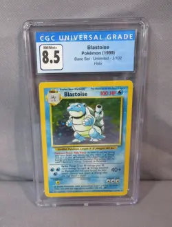 1999 Pokemon #2/102 Base Set Unlimited Holo Blastoise Card Graded CGC 8.5 NM/M+ - Image 1