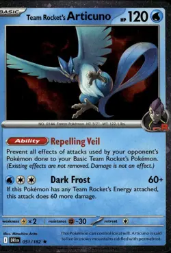 Team Rocket's Articuno - 051-182 (Cosmos Holo) Holo Promo Miscellaneous Cards & - Image 1