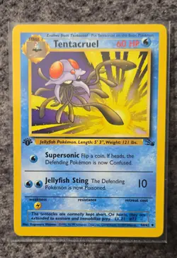 Tentacruel 44/62 Fossil 1st Edition Regular Pokemon Card - Image 1