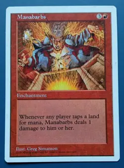 Manabarbs MTG MISPRINT. Fifth edition. Card in english copyright in portuguese - Image 1