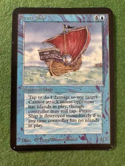 MTG Pirate Ship Alpha Edition (ID PV32) - Image 1