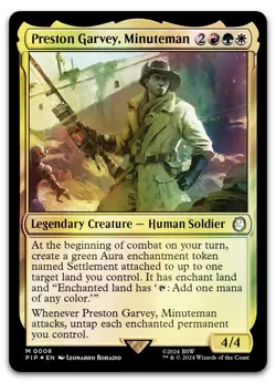 Preston Garvey, Minuteman #8 (Foil) (NM) Fallout PIP Magic MTG - Image 1