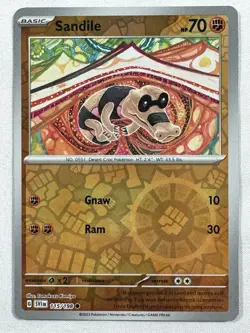 Sandile 115/198 Reverse Holo Scarlet & Violet Base Set NM Pokemon TCG SHIPS FREE - Image 1