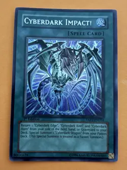 Cyberdark Impact! TAEV-en054 Secret NM/M NM/Mint 1st Edition Misprint Holo Bleed - Image 3