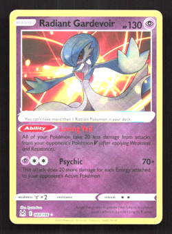 Pokemon Card Radiant Gardevoir 069/196 Lost Origin Near Mint - Image 1