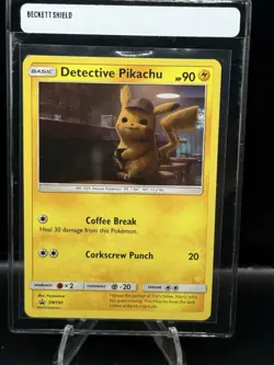 Pikachu - Detective Pikachu - SM190 - Holo Foil Rare - Pokemon Card - - Image 1