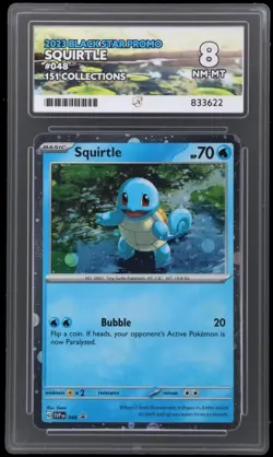 Squirtle #48 Black Star Promo 151 Collection - Pokemon TCG ACE Graded 8 NM Mint - Image 1