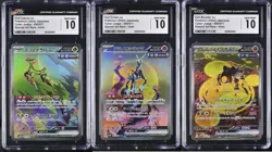 SET 3 CGC 10 GEM Japanese Pokemon 093/071 094/071 095/071 Crown IronBoulder SV5M - Image 1