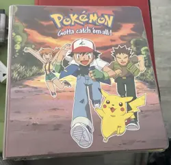Pokemon Vntg 3 Ring Binder Ash Charizard 1999 Yugioh 1st ED Pokemon Vintage SE - Image 1
