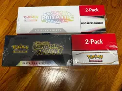 Pokemon Prismatic Evolutions & Surging Sparks Etb Costco Bundle - Image 4