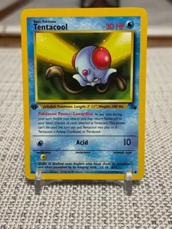 1999 Pokemon #56/62 Tentacool (Fossil Set) Non Holo - 1st Edition - LP - Image 1