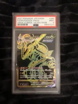 Pokemon PSA 9 MINT Japanese Rayquaza Vmax Gold 284/184 Vmax Climax UR - Image 1