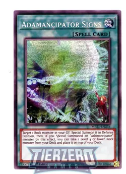 Yugioh Adamancipator Signs MP21-EN234 Secret Rare 1st Edition - Image 1