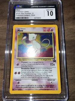 Mew Holo Foil Black Star Promo #9 GEM MINT CGC 10 Vintage WOTC Pokemon - Image 2