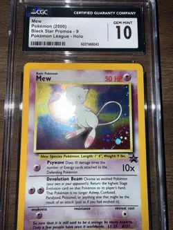 Mew Holo Foil Black Star Promo #9 GEM MINT CGC 10 Vintage WOTC Pokemon - Image 3