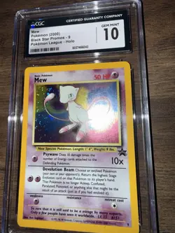 Mew Holo Foil Black Star Promo #9 GEM MINT CGC 10 Vintage WOTC Pokemon - Image 4