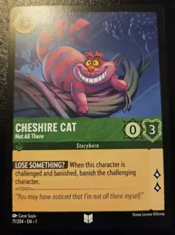 Cheshire Cat - Not All There 71/204 Uncommon The First Chapter Disney Lorcana - Image 1