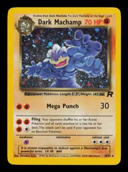Pokemon Card Dark Machamp 10/82 Holo Team Rocket Vintage Rare WOTC LP 2000 - Image 1