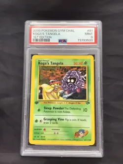 Pokemon Cards: Gym Challenge 1st Edition Common: Koga's Tangela 81/132 PSA 9 - Image 1