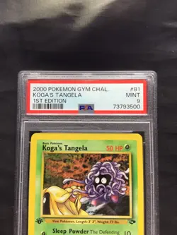 Pokemon Cards: Gym Challenge 1st Edition Common: Koga's Tangela 81/132 PSA 9 - Image 3