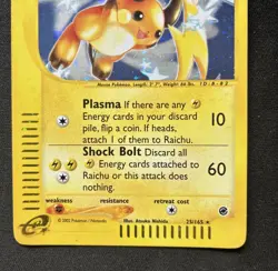 Raichu 25/165 Expedition Base Set Holo Rare Pokemon E Series Card TCG - Image 3