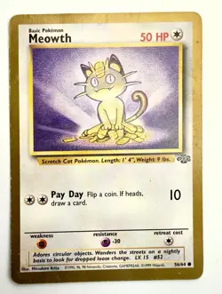 Meowth Jungle 56/64 - Gold Border US Promo Card - Pokemon Card TCG - NM/LP - Image 1